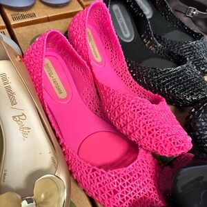 Melissa Women's Hot Pink Woven Flats